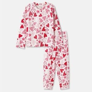 Tesa Babe Kids Heart Print Pajama Set - 5Y